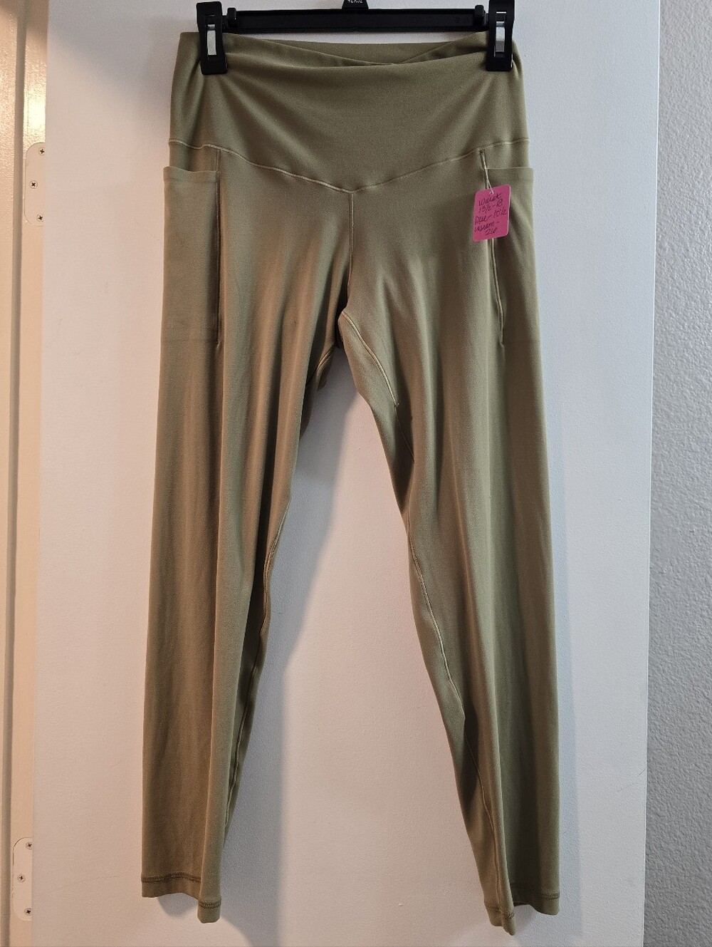 14 Aerie Light Olive Green Womens Leggings with Side Pockets